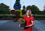 22 May 2018; Katie Mullan, UCD Ladies Hockey, pictured with the Dr. Tony O’Neill Sportsperson of the Year award at the Bank of Ireland AUC Sports Awards 2018 at UCD in Dublin. Photo by David Fitzgerald/Sportsfile