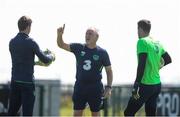 25 May 2018; Republic of Ireland goalkeeping coach Seamus McDonagh with Conor O'Malley, left, and Colin Doyle, right, during a Republic of Ireland squad training session at the FAI National Training Centre in Abbotstown, Dublin. Photo by Stephen McCarthy/Sportsfile