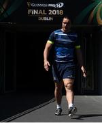 25 May 2018; James Lowe of Leinster arrives to the Leinster captains run at the Aviva Stadium in Dublin. Photo by David Fitzgerald/Sportsfile