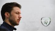 25 May 2018; Harry Arter during a Republic of Ireland press conference at the FAI National Training Centre in Abbotstown, Dublin. Photo by Stephen McCarthy/Sportsfile