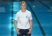 25 May 2018; Mayo Ladies Gaelic Football legend, Cora Staunton, and RTÉ broadcaster, Paul O’Flynn, were unveiled as ambassadors for the World Para Swimming Allianz European Championships which are due to be held in Dublin this August. Cora and Paul will now join Gordon D’Arcy, Jessie Barr, Niall Quinn, Amber Barrett, Rory O’Connor (Rory’s Stories) and Claire Bergin in the 50m Ambassdor challenge race. Pictured is Mayo Ladies Gaelic Football legend Cora Staunton. National Aquatic Centre in Abbotstown, Dublin. Photo by Piaras Ó Mídheach/Sportsfile