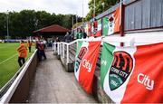 25 May 2018; Cork City flags prior to the SSE Airtricity League Premier Division match between St Patrick's Athletic and Cork City at Richmond Park in Dublin. Photo by David Fitzgerald/Sportsfile