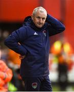 25 May 2018; Cork manager John Caulfield reacts after his side conceded during the SSE Airtricity League Premier Division match between St Patrick's Athletic and Cork City at Richmond Park in Dublin. Photo by David Fitzgerald/Sportsfile
