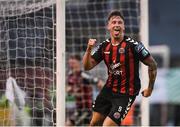 25 May 2018; Rob Cornwall of Bohemians celebrates after scoring his side's equalising goal during the SSE Airtricity League Premier Division match between Bohemians and Shamrock Rovers at Dalymount Park in Dublin. Photo by Stephen McCarthy/Sportsfile