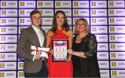 25 May 2018; The 2018 Lidl Teams of the Ladies National Football League awards were presented at Croke Park on Friday, May 25. The best players from the four divisions in the Lidl National Leagues have been selected, following nominations from opposition managers. Players receiving the most votes were selected in their positions on the Lidl Teams of the League. Mairead Kavanagh of Limerick is pictured receiving her Division 4 award from Ladies Gaelic Football Association President, Marie Hickey, and Lidl Ireland Sponsorship Manager, Jay Wilson. Croke Park, Dublin. Photo by Piaras Ó Mídheach/Sportsfile