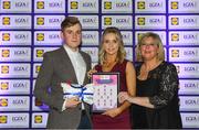 25 May 2018; The 2018 Lidl Teams of the Ladies National Football League awards were presented at Croke Park on Friday, May 25. The best players from the four divisions in the Lidl National Leagues have been selected, following nominations from opposition managers. Players receiving the most votes were selected in their positions on the Lidl Teams of the League. Fiona Coyle of Westmeath is pictured receiving her Division 1 award from Ladies Gaelic Football Association President, Marie Hickey, and Lidl Ireland Sponsorship Manager, Jay Wilson. Croke Park, Dublin. Photo by Piaras Ó Mídheach/Sportsfile