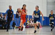 26 May 2018;  Erin O'Connor, from Castleisland, Co. Kerry, left, and Kayla McGonagle, from Kilcock, Co. Kildare, competing in the Basketball U11 & O9 Mixed event during  the Aldi Community Games May Festival, which saw over 3,500 children take part in a fun-filled weekend at University of Limerick from 26th to 27th May. Photo by Sam Barnes/Sportsfile