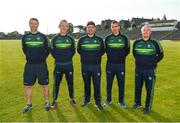 24 May 2018; The Kerry management team, from left to right, Padraig Corcoran, Liam Hassett, manager Eamonn Fitzmaurice, Maurice Fitzgerald, and Mikey Sheehy. Kerry Football Squad Portraits 2018 at Fitzgerald Stadium in Killarney, Co Kerry. Photo by Diarmuid Greene/Sportsfile