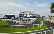 26 May 2018; A general view of the betting ring and the new stand, under construction, before the Curragh Races Irish 2000 Guineas Day at the Curragh in Kildare. Photo by Ray McManus/Sportsfile