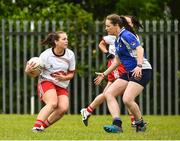 26 May 2018; Action from Pallas Foods, Newcastlewest, Co. Limerick, against Cadet School, Irish Defence Forces, The Curragh, Co. Kildare, during the LGFA Interfirms Blitz 2018 at Naomh Mearnóg GAA Club, Portmarnock, Dublin. This year seven companies competed for the top prize, while nine teams signed up to take part in a recreational blitz. Photo by Seb Daly/Sportsfile