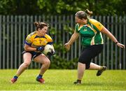 26 May 2018; Action from Baxter Healthcare, Castlebar, Co. Mayo, against Irish Prison Service during the LGFA Interfirms Blitz 2018 at Naomh Mearnóg GAA Club, Portmarnock, Dublin. This year seven companies competed for the top prize, while nine teams signed up to take part in a recreational blitz. Photo by Seb Daly/Sportsfile