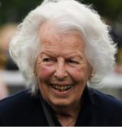 26 May 2018; Mrs Eve Stockwell after Fairyland won The Cold Move Irish EBF Marble Hill Stakes during the Curragh Races Irish 2000 Guineas Day at the Curragh in Kildare. Photo by Ray McManus/Sportsfile