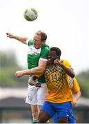 26 May 2018; Noel O'Donnell of Ireland in action against Romel Belcher of Sweden during the European Deaf Sport Organization European Championships third qualifying round match between Ireland and Sweden at the FAI National Training Centre in Abbotstown, Dublin. Photo by Stephen McCarthy/Sportsfile