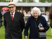 26 May 2018; Former trainer Mick O'Toole and Mrs Eve Stockwell after Fairyland had won The Cold Move Irish EBF Marble Hill Stakes during the Curragh Races Irish 2000 Guineas Day at the Curragh in Kildare. Photo by Ray McManus/Sportsfile