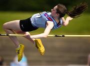 26 May 2018; Claudia Moran of Dundrum South Dublin A.C., Co. Dublin, competing in the High Jump as part of the Girls U15 Multi Events during the Irish Life Health Combined Events Day 1 at Morton Stadium, in Santry, Dublin. Photo by Harry Murphy/Sportsfile
