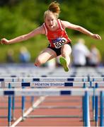 26 May 2018; Maria Connolly of Gowran A.C., Co. Kilkenny competing in the 75m Hurdles as part of the Girls U14 Multi Events during the Irish Life Health Combined Events Day 1 at Morton Stadium, in Santry, Dublin. Photo by Harry Murphy/Sportsfile