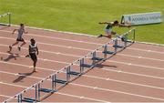 26 May 2018; A general view of the U14 Boys 75m Hurdles during the Irish Life Health Combined Events Day 1 at Morton Stadium, in Santry, Dublin. Photo by Harry Murphy/Sportsfile