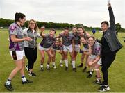 26 May 2018; AIB players and staff celebrate after winning the LGFA Interfirms Blitz 2018 at Naomh Mearnóg GAA Club, Portmarnock, Dublin. This year seven companies competed for the top prize, while nine teams signed up to take part in a recreational blitz. Photo by Seb Daly/Sportsfile