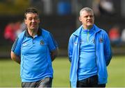 26 May 2018; Roscommon manager Kevin McStay, right, and selector Ger Dowd on the pitch before the Connacht GAA Football Senior Championship semi-final match between Leitrim and Roscommon at Páirc Seán Mac Diarmada in Carrick-on-Shannon, Leitrim. Photo by Piaras Ó Mídheach/Sportsfile