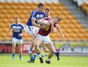 26 May 2018; Ger Egan of Westmeath in action against Kieran Lillis of Laois during the Leinster GAA Football Senior Championship Quarter-Final match between Laois and Westmeath at Bord na Mona O'Connor Park in Tullamore, Offaly. Photo by Matt Browne/Sportsfile