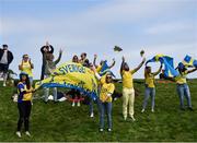 26 May 2018; Sweden supporters during the European Deaf Sport Organization European Championships third qualifying round match between Ireland and Sweden at the FAI National Training Centre in Abbotstown, Dublin. Photo by Stephen McCarthy/Sportsfile