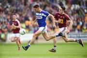 26 May 2018; Colm Begley of Laois in action against Sam Duncan of Westmeath during the Leinster GAA Football Senior Championship Quarter-Final match between Laois and Westmeath at Bord na Mona O'Connor Park in Tullamore, Offaly. Photo by Matt Browne/Sportsfile