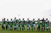 26 May 2018; The Ireland team prior to the European Deaf Sport Organization European Championships third qualifying round match between Ireland and Sweden at the FAI National Training Centre in Abbotstown, Dublin. Photo by Stephen McCarthy/Sportsfile