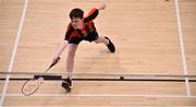 26 May 2018;  Ciaran Finnegan, from Donaghmoyne, Co. Monaghan, competing in the Badminton U15 & O12 Boys event during the Aldi Community Games May Festival, which saw over 3,500 children take part in a fun-filled weekend at University of Limerick from 26th to 27th May. Photo by Sam Barnes/Sportsfile
