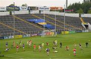 26 May 2018; Cork players warm up prior to the Munster GAA Football Senior Championship semi-final match between Tipperary and Cork at Semple Stadium in Thurles, County Tipperary. Photo by Eóin Noonan/Sportsfile