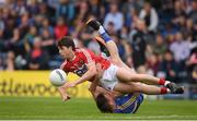 26 May 2018; Conor Sweeney of Tipperary in action against Kevin Crowley of Cork during the Munster GAA Football Senior Championship semi-final match between Tipperary and Cork at Semple Stadium in Thurles, County Tipperary. Photo by Eóin Noonan/Sportsfile