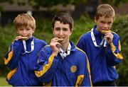 26 May 2018; The Leahy brothers, Morgan, aged 9, Jack aged 14, and Shane, aged 11, from Cratloe, Co. Clare, with their three gold medals after each won their respective Model Making event during day 1 of the Aldi Community Games. Over 3,500 children took part in Aldi Community Games May Festival on a sun-drenched, fun-filled weekend in University of Limerick from 26th to 27th May. Photo by Diarmuid Greene/Sportsfile