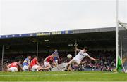 26 May 2018; Mark White of Cork makes a save from a shot by Michael Quinlivan of Tipperary during the Munster GAA Football Senior Championship semi-final match between Tipperary and Cork at Semple Stadium in Thurles, County Tipperary. Photo by Eóin Noonan/Sportsfile