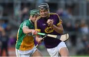 26 May 2018; Jack O'Connor of Wexford in action against David King of Offaly during the Leinster GAA Hurling Senior Championship Round 3 match between Offaly and Wexford at Bord na Mona O'Connor Park in Tullamore, Offaly. Photo by Matt Browne/Sportsfile