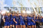 26 May 2018; Isa Nacewa lifts the trophy for Leinster after the Guinness PRO14 Final match between Leinster and Scarlets at the Aviva Stadium in Dublin. Photo by Ramsey Cardy/Sportsfile