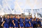 26 May 2018; Isa Nacewa lifts the trophy for Leinster after the Guinness PRO14 Final match between Leinster and Scarlets at the Aviva Stadium in Dublin. Photo by Ramsey Cardy/Sportsfile