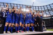 26 May 2018; Isa Nacewa lifts the trophy for Leinster after the Guinness PRO14 Final match between Leinster and Scarlets at the Aviva Stadium in Dublin. Photo by Ramsey Cardy/Sportsfile