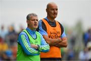 26 May 2018; Roscommon manager Kevin McStay, left, and selector Liam McHale during the Connacht GAA Football Senior Championship semi-final match between Leitrim and Roscommon at Páirc Seán Mac Diarmada in Carrick-on-Shannon, Leitrim. Photo by Piaras Ó Mídheach/Sportsfile