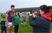 26 May 2018; Lee Chin of Wexford with supporters after the Leinster GAA Hurling Senior Championship Round 3 match between Offaly and Wexford at Bord na Mona O'Connor Park in Tullamore, Offaly. Photo by Matt Browne/Sportsfile