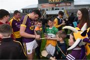 26 May 2018; Rory O'Connor of Wexford with supporters after the Leinster GAA Hurling Senior Championship Round 3 match between Offaly and Wexford at Bord na Mona O'Connor Park in Tullamore, Offaly. Photo by Matt Browne/Sportsfile