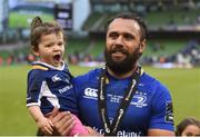 26 May 2018; Isa Nacewa of Leinster with his daughter Laura following the Guinness PRO14 Final between Leinster and Scarlets at the Aviva Stadium in Dublin. Photo by David Fitzgerald/Sportsfile