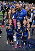 26 May 2018; Isa Nacewa of Leinster celebrates with his family following the Guinness PRO14 Final between Leinster and Scarlets at the Aviva Stadium in Dublin. Photo by David Fitzgerald/Sportsfile