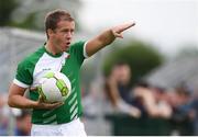 26 May 2018; Darren Dunne of Ireland prepares to take a throw-in during the European Deaf Sport Organization European Championships third qualifying round match between Ireland and Sweden at the FAI National Training Centre in Abbotstown, Dublin. Photo by Stephen McCarthy/Sportsfile