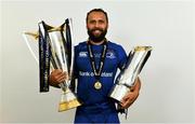 26 May 2018; Isa Nacewa poses for a portrait with the Champions Cup and the Guinness PRO14 Trophy, following the Guinness PRO14 Final match between Leinster and Scarlets at the Aviva Stadium in Dublin. Photo by Ramsey Cardy/Sportsfile