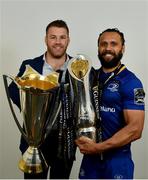 26 May 2018; Sean O'Brien, left, and Isa Nacewa of Leinster with the Champions Cup and PRO14 trophies following the Guinness PRO14 Final between Leinster and Scarlets at the Aviva Stadium in Dublin. Photo by Ramsey Cardy/Sportsfile