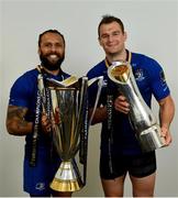 26 May 2018; Isa Nacewa, left, and Rhys Ruddock of Leinster with the Champions Cup and PRO14 trophies following the Guinness PRO14 Final between Leinster and Scarlets at the Aviva Stadium in Dublin. Photo by Ramsey Cardy/Sportsfile
