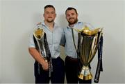 26 May 2018; Andrew Porter, left, and Cian Healy of Leinster with the Champions Cup and PRO14 trophies following the Guinness PRO14 Final between Leinster and Scarlets at the Aviva Stadium in Dublin. Photo by Ramsey Cardy/Sportsfile