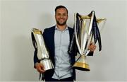 26 May 2018; Jamison Gibson-Park of Leinster with the Champions Cup and PRO14 trophies following the Guinness PRO14 Final between Leinster and Scarlets at the Aviva Stadium in Dublin. Photo by Ramsey Cardy/Sportsfile