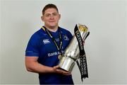 26 May 2018; Tadhg Furlong of Leinster with the PRO14 trophy following the Guinness PRO14 Final between Leinster and Scarlets at the Aviva Stadium in Dublin. Photo by Ramsey Cardy/Sportsfile