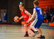 27 May 2018;  Freddy O'Mahony, from Castleisland, Co. Kerry, left, and  Danny Harty from Oranmore, Co. Galway, competing in the Basketball U11 & O9 Mixed during Day 2 of the Aldi Community Games May Festival, which saw over 3,500 children take part in a fun-filled weekend at University of Limerick from 26th to 27th May.  Photo by Sam Barnes/Sportsfile