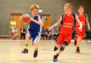 27 May 2018; Ryan Holland from Oranmore, Co.Galway, left and Kyle Buckley, from Castleisland, Co. Kerry, competing in the Basketball U11 & O9 Mixed event during Day 2 of the Aldi Community Games May Festival, which saw over 3,500 children take part in a fun-filled weekend at University of Limerick from 26th to 27th May.  Photo by Sam Barnes/Sportsfile